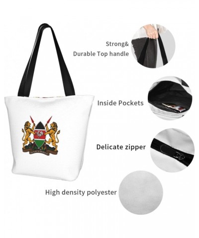 Coat of Arms of Kenya Women'S Casual One Shoulder Carry Shopping Bag Large Capacity Working Storage Handbag $20.80 Shoulder Bags