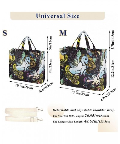 Unicorn Wings Women's Tote Bag Satchel Handbag with Adjustable Shoulder Strap for Work College Travel $13.39 Totes