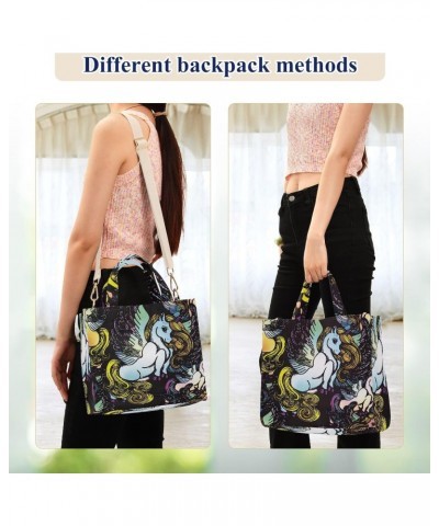 Unicorn Wings Women's Tote Bag Satchel Handbag with Adjustable Shoulder Strap for Work College Travel $13.39 Totes