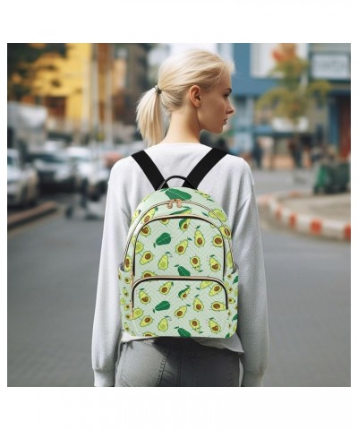 Cute Avocados Backpack Purse for Women, Anti Theft Backpack Small Travel Backpack Shoulder Bags Small(11.41'' x 6.1'' x 14.17...