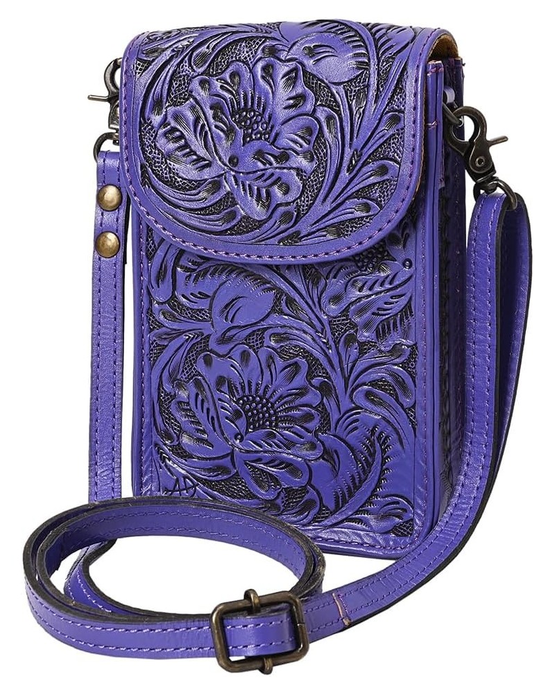 American Darling Cell Phone Holder Hand Tooled Genuine Leather Women Bag Western Handbag Purse Adbg1448d $38.94 Handbags