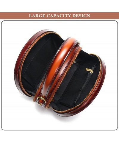 Retro Genuine Leather Top Handle Satchel for Women Crossbody Bags Casual Purse Simple Shoulder Classic Handbag Brown $44.28 S...