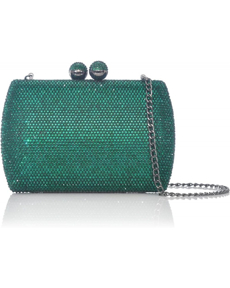 Evening Handbag with Full Rhinestone Crystal Clutch Bag for Women Charm Birthday Engagement Wedding Party Darkgreen $26.00 Ev...