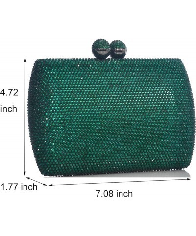 Evening Handbag with Full Rhinestone Crystal Clutch Bag for Women Charm Birthday Engagement Wedding Party Darkgreen $26.00 Ev...