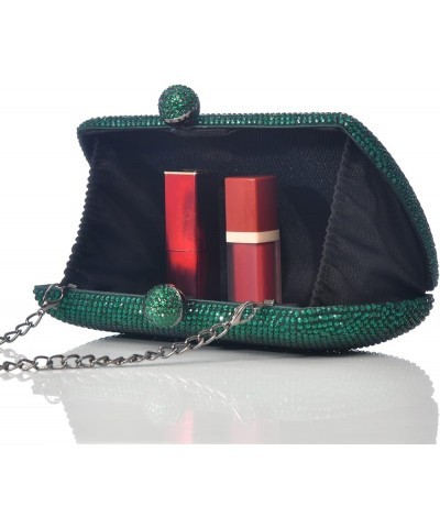 Evening Handbag with Full Rhinestone Crystal Clutch Bag for Women Charm Birthday Engagement Wedding Party Darkgreen $26.00 Ev...