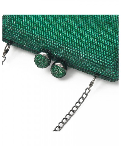 Evening Handbag with Full Rhinestone Crystal Clutch Bag for Women Charm Birthday Engagement Wedding Party Darkgreen $26.00 Ev...