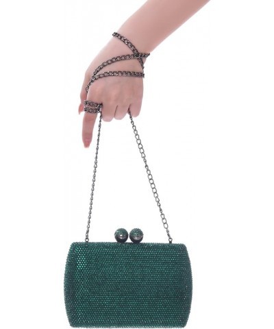 Evening Handbag with Full Rhinestone Crystal Clutch Bag for Women Charm Birthday Engagement Wedding Party Darkgreen $26.00 Ev...