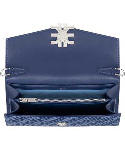 Women's FEI Chain Clutch Bag Small Monogram Crossbody Bag Navy $36.75 Clutches