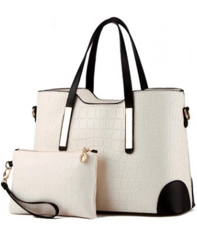 Women's Mix Color Crocodile Pattern PU Leather OL Crossbody Shoulder Bag Handbag Beige $38.21 Shoulder Bags