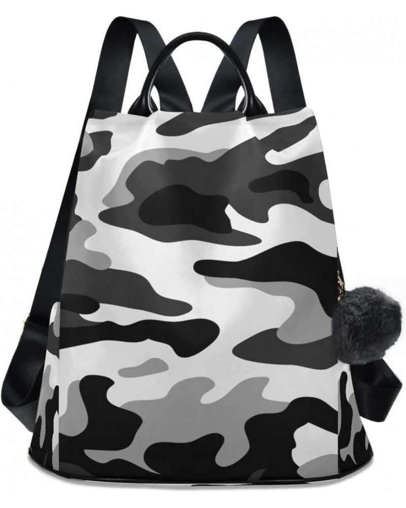 Camouflage Pattern Backpack Purse for Women Fashion Bag Anti-Theft Travel Back Pack Rucksack Shoulder Bag $19.74 Backpacks