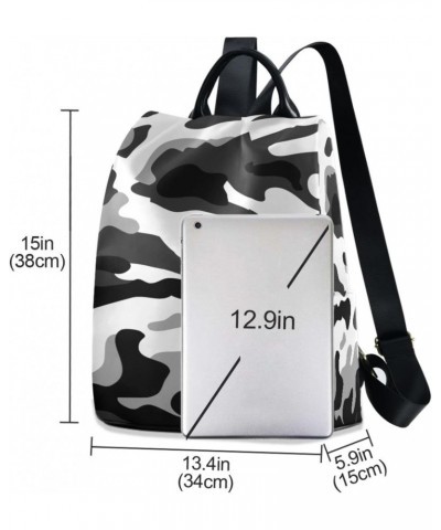 Camouflage Pattern Backpack Purse for Women Fashion Bag Anti-Theft Travel Back Pack Rucksack Shoulder Bag $19.74 Backpacks