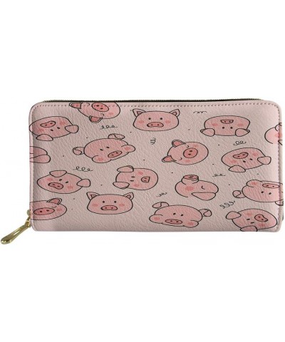 Hedgehog Pattern Womens Leather Wallet Zip Around Outdoor Handbag Durable Purse Long Style Large Capacity Money Clips Clutch ...