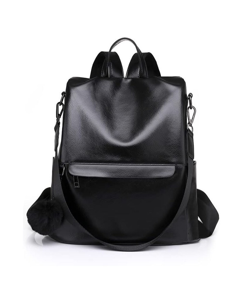 women Fashion backpack Purses PU Leather Anti Theft Large Ladies Handbags and Shoulder Travel Bags… (6-BLACK) 1-black $10.25 ...