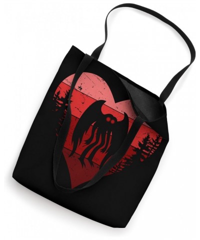 Retro Valentines Day Mothman Cryptid Point Pleasant Tote Bag $11.76 Totes