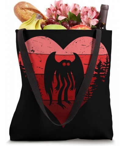 Retro Valentines Day Mothman Cryptid Point Pleasant Tote Bag $11.76 Totes