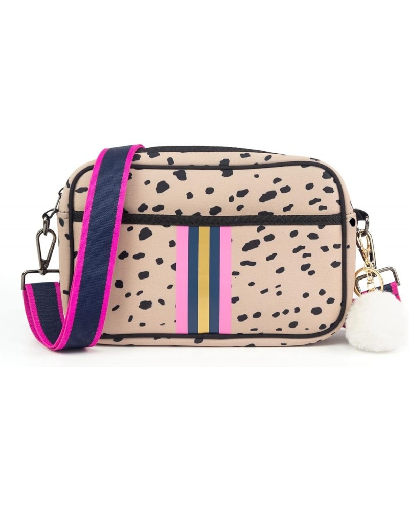 Crossbody Bags for Women, Neoprene Bag Crossbody Purse with Pompon Ladies Crossbody Purses Leopard $17.86 Crossbody Bags