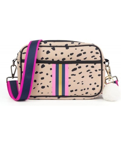 Crossbody Bags for Women, Neoprene Bag Crossbody Purse with Pompon Ladies Crossbody Purses Leopard $17.86 Crossbody Bags