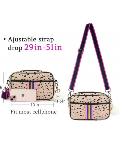 Crossbody Bags for Women, Neoprene Bag Crossbody Purse with Pompon Ladies Crossbody Purses Leopard $17.86 Crossbody Bags