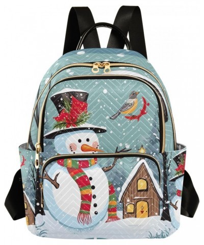 Winter Snowman Christmas Tree Backpack for Women Casual Daypack Lightweight Shoulder Bag Travel Purse Small Backpacks for Out...