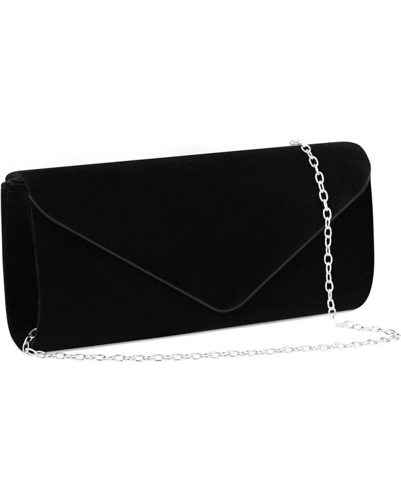 Evening Bag Clutch Purses for Women, Rhinestones Purse, Sparkling Envelope Evening Bag with Detachable Chain Velvet Suede Env...