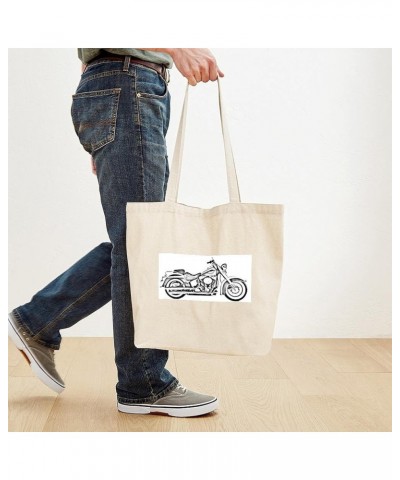 Vintage Motorcycle Tote Bag Natural Canvas Tote Bag, Cloth Shopping Bag Chopper 1 Tote Bag $8.47 Travel Gear