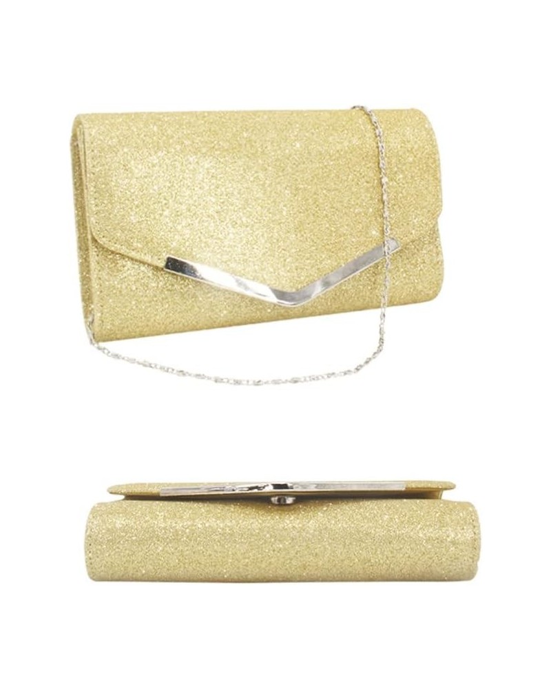 Evening Bag Clutch Purses for Women Wedding Prom Formal Cocktail Party Golden $12.90 Evening Bags