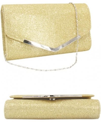 Evening Bag Clutch Purses for Women Wedding Prom Formal Cocktail Party Golden $12.90 Evening Bags