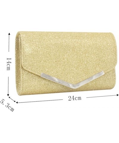 Evening Bag Clutch Purses for Women Wedding Prom Formal Cocktail Party Golden $12.90 Evening Bags