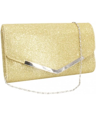 Evening Bag Clutch Purses for Women Wedding Prom Formal Cocktail Party Golden $12.90 Evening Bags