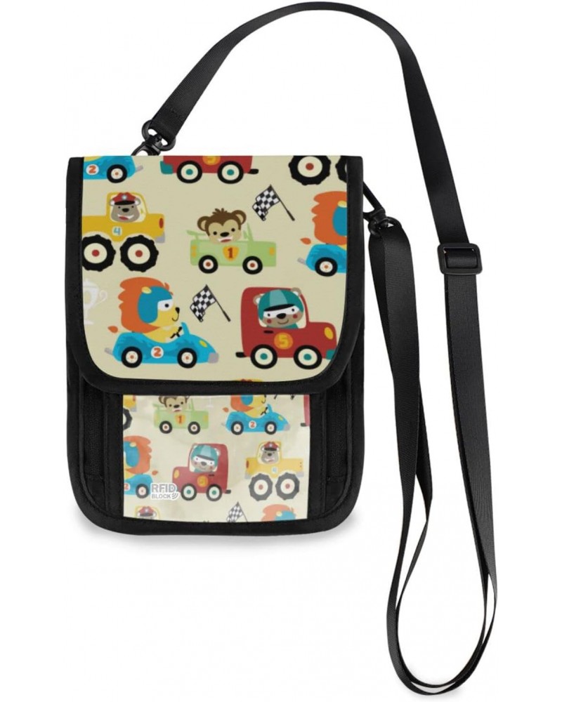 Car Racing Cartoon Crossbody Cellphone Purse, Phone Purse Crossbody for Women, Phone Bag Small Shoulder Wallet Purse with Car...