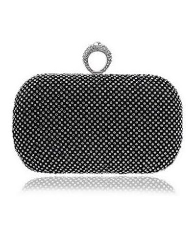 Rhinestone Evening Clutch Black $23.19 Evening Bags