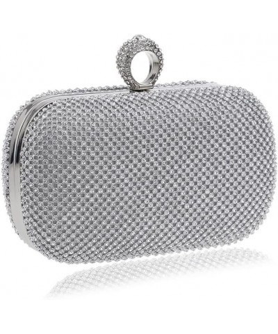 Rhinestone Evening Clutch Black $23.19 Evening Bags