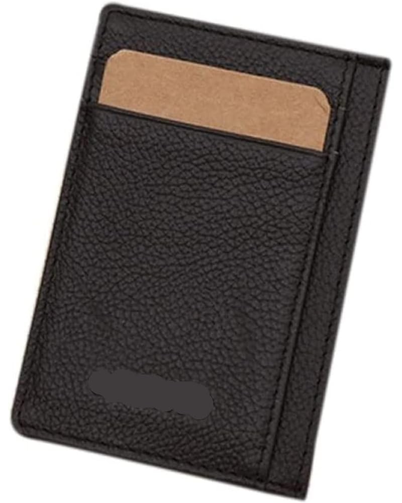 Ultra-thin Mini Leather Credit Card ID Holder Money Clip Wallet Dropshipping (Color : Coffee) Coffee $33.33 Wallets