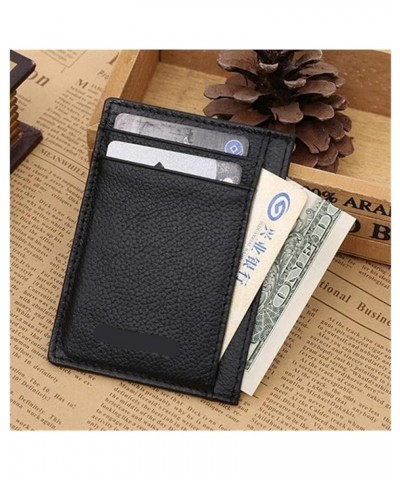 Ultra-thin Mini Leather Credit Card ID Holder Money Clip Wallet Dropshipping (Color : Coffee) Coffee $33.33 Wallets