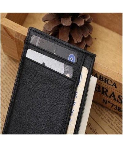 Ultra-thin Mini Leather Credit Card ID Holder Money Clip Wallet Dropshipping (Color : Coffee) Coffee $33.33 Wallets