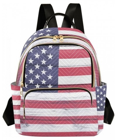 Small Backpack for Women Travel Bag Usa Flag Wood Texture Daypack Purse Fashion Shoulder Bag Rucksack Small B621 $12.74 Backp...