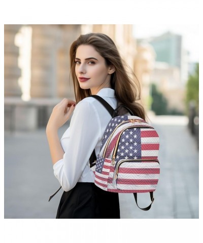 Small Backpack for Women Travel Bag Usa Flag Wood Texture Daypack Purse Fashion Shoulder Bag Rucksack Small B621 $12.74 Backp...