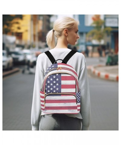 Small Backpack for Women Travel Bag Usa Flag Wood Texture Daypack Purse Fashion Shoulder Bag Rucksack Small B621 $12.74 Backp...