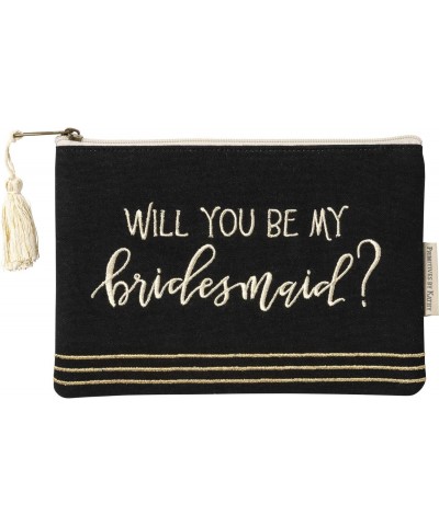 Will You Be My Bridesmaid Lined Zipper Pouch with Tassel $10.19 Clutches