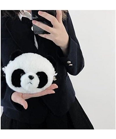 Panda bag Plush bag Creative shoulder bag Wallet Purse CrossBody bag for women (Large (adjustable strap)) Large (adjustable s...