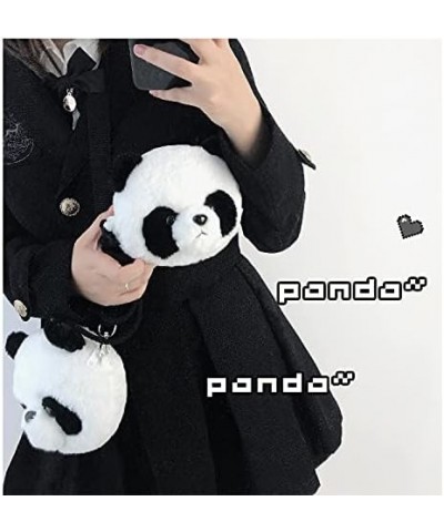 Panda bag Plush bag Creative shoulder bag Wallet Purse CrossBody bag for women (Large (adjustable strap)) Large (adjustable s...