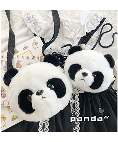 Panda bag Plush bag Creative shoulder bag Wallet Purse CrossBody bag for women (Large (adjustable strap)) Large (adjustable s...