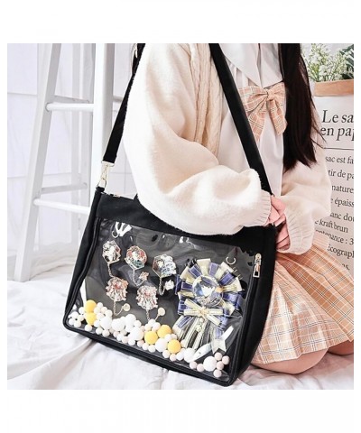 Cute Ita Bag Multi-Purpose Crossbody Bag Messenger Bag Shoulder Tote Bag Purse Kawaii Anime Pin Display Bag for Cosplay (Red)...