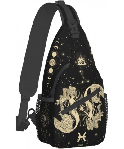 Pisces Gifts for Women, Pisces Sling chest Bag, Pisces Bags for Women Zodiac Crossbody Bags,Witchy Crossbody Bags for Women P...