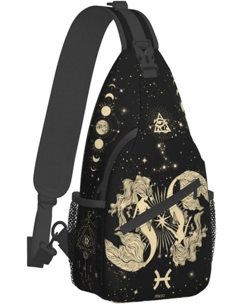 Pisces Gifts for Women, Pisces Sling chest Bag, Pisces Bags for Women Zodiac Crossbody Bags,Witchy Crossbody Bags for Women P...