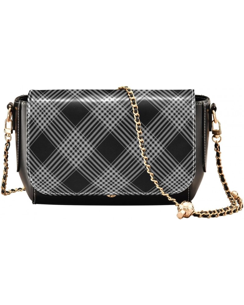 Gingham Black Buffalo Plaid Side Purse Crossbody Womens Fall Grab Bag Gifts For Adults with Credit Card Slots Little Purse $1...