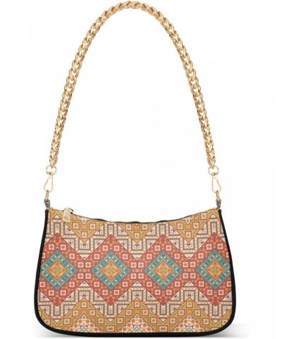 Clutch Shoulder Bags Tote Evening Purse Handbags for Women Hobo Bags Navajo Geometric Pattern with Zipper Closure $17.27 Totes