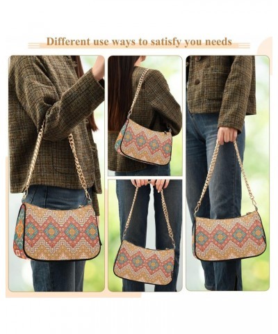 Clutch Shoulder Bags Tote Evening Purse Handbags for Women Hobo Bags Navajo Geometric Pattern with Zipper Closure $17.27 Totes