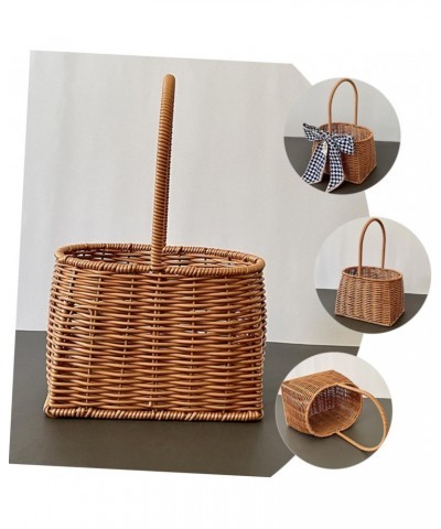 basket manual to weave plastic solid rattan storage gift box wedding Woven Basket Iron frame gift basket rattan basket Souven...