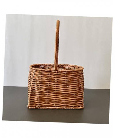 basket manual to weave plastic solid rattan storage gift box wedding Woven Basket Iron frame gift basket rattan basket Souven...